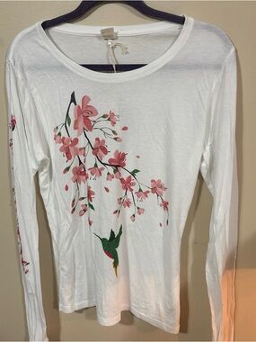 Organic bamboo and organic cotton long sleeve tee